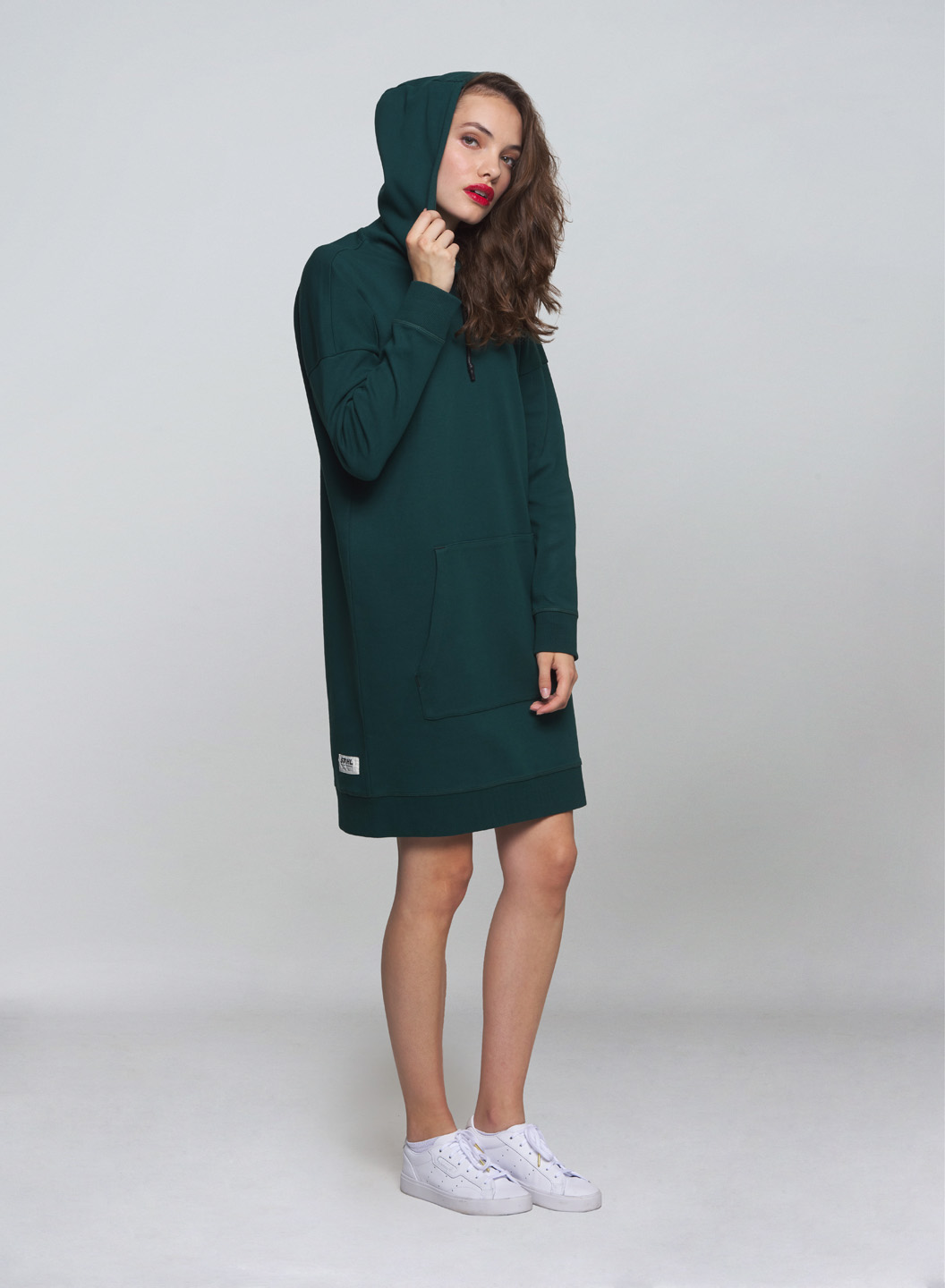 Robe sweat à capuche