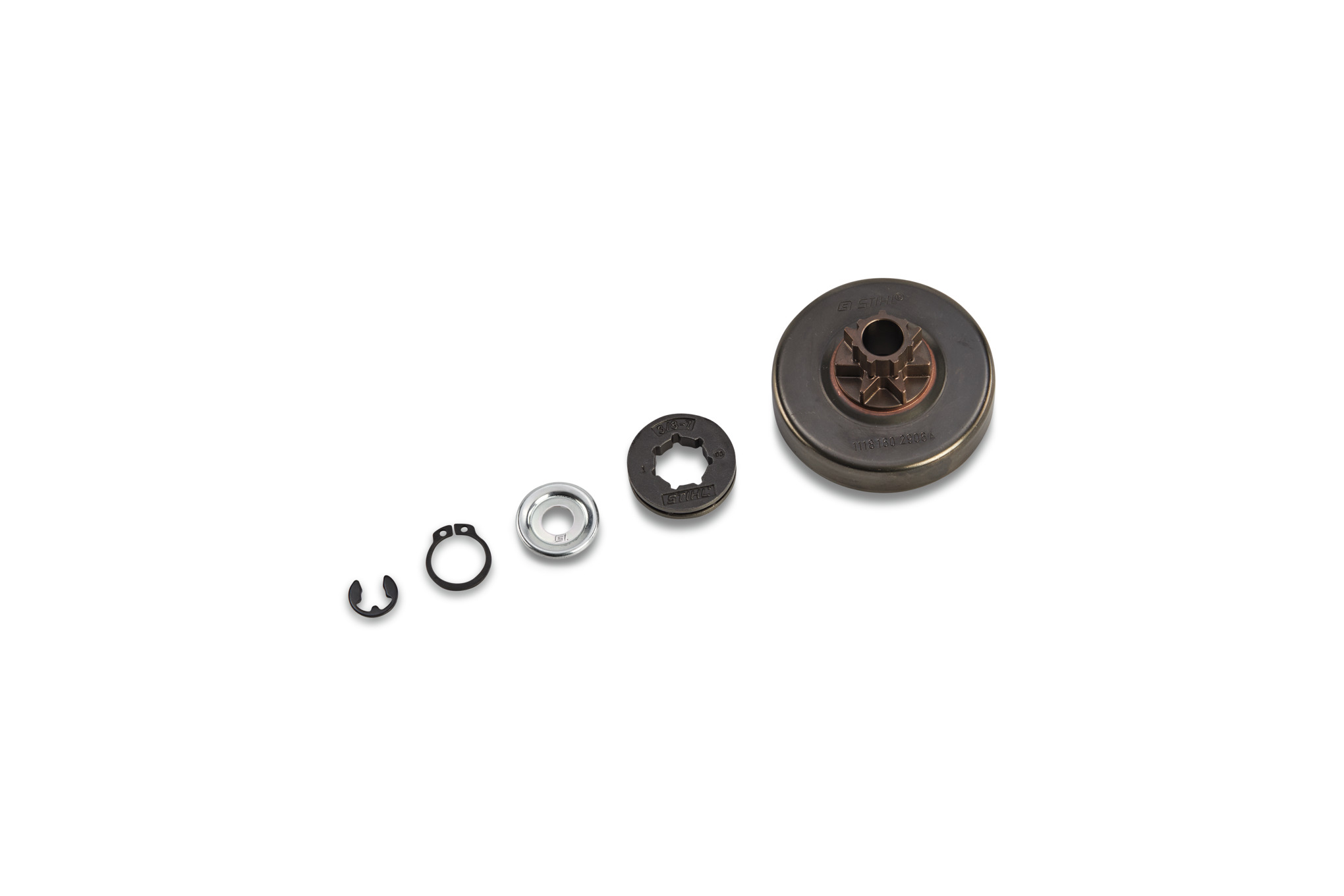 Jeu de pignon à anneau 3/8" 7D