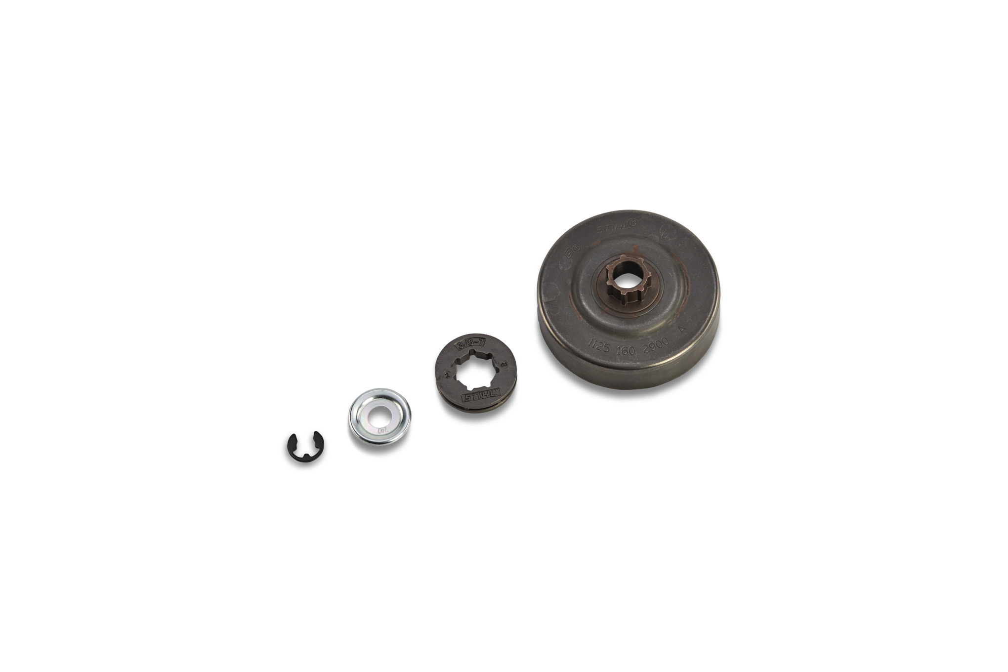 Jeu de pignon à anneau 3/8" 7D