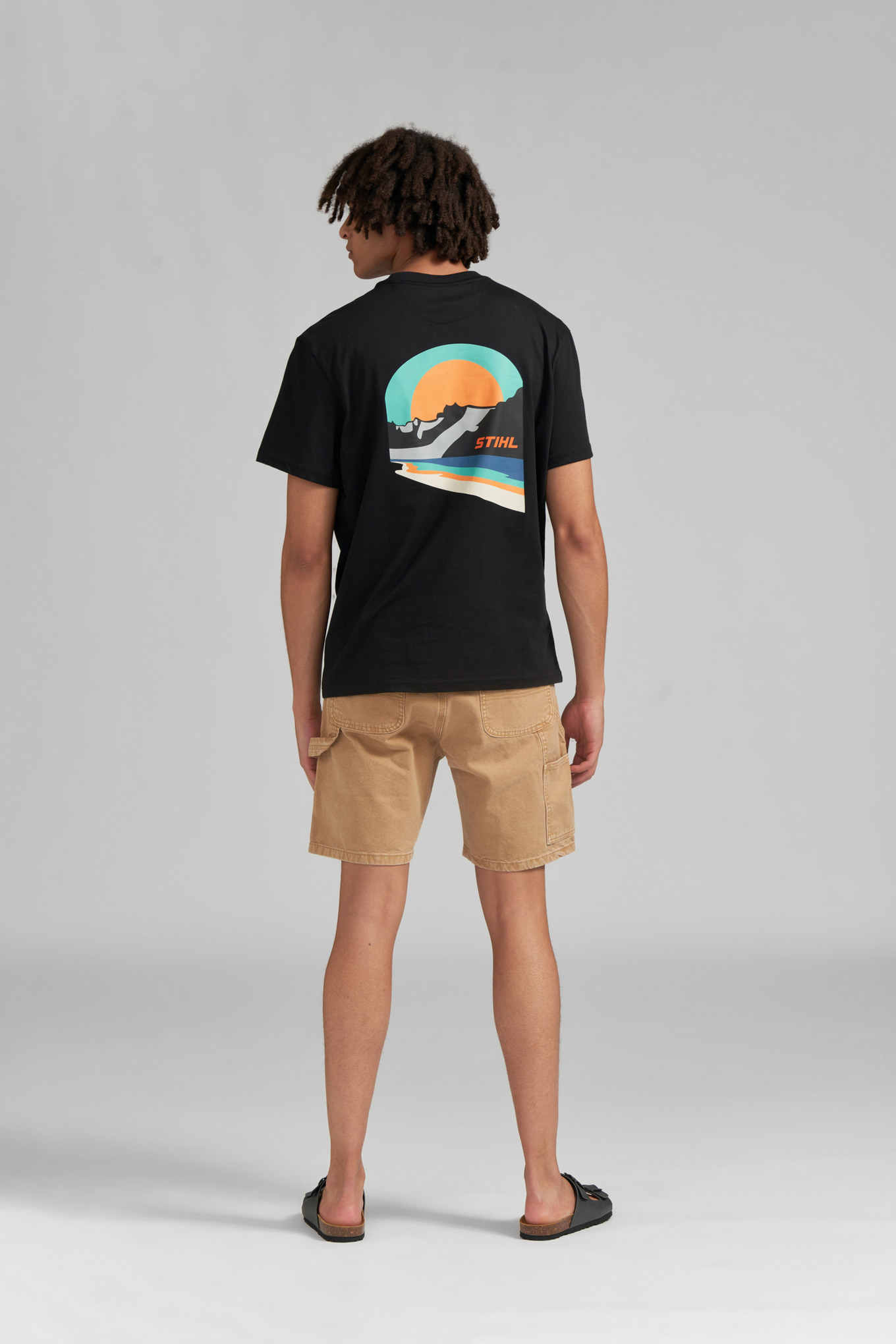 T-shirt SUNSET noir Homme