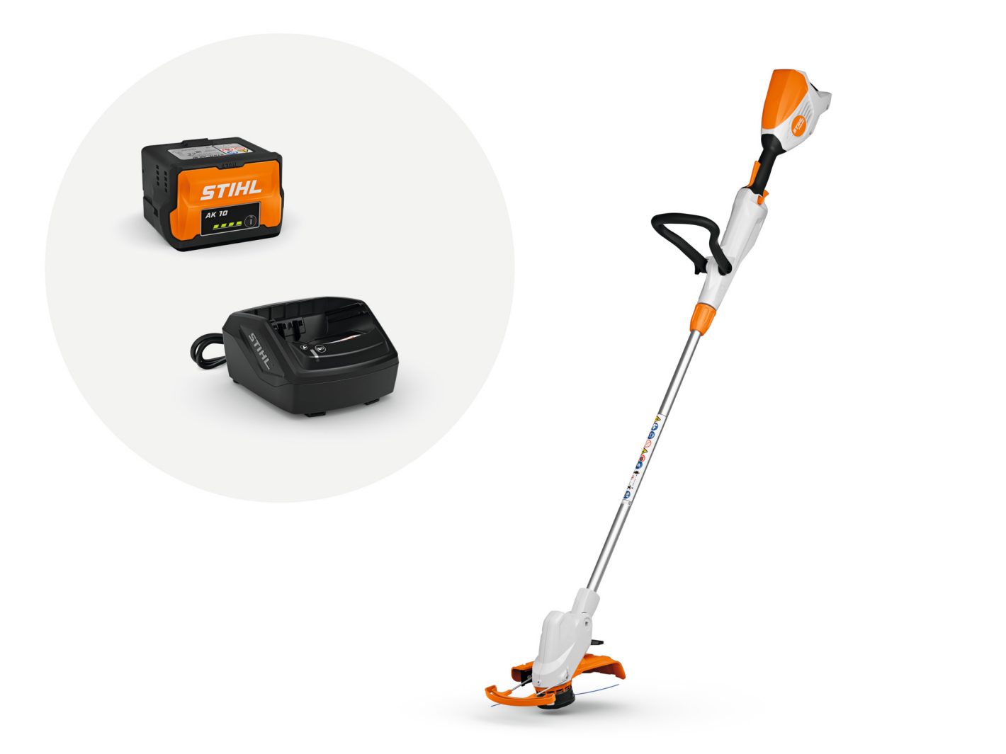 Stihl FSA 50 coupe-bordures à batterie gamme AK SYSTEM pack batterie et chargeur 3 vitesses tube réglable étrier de protection 299 euros