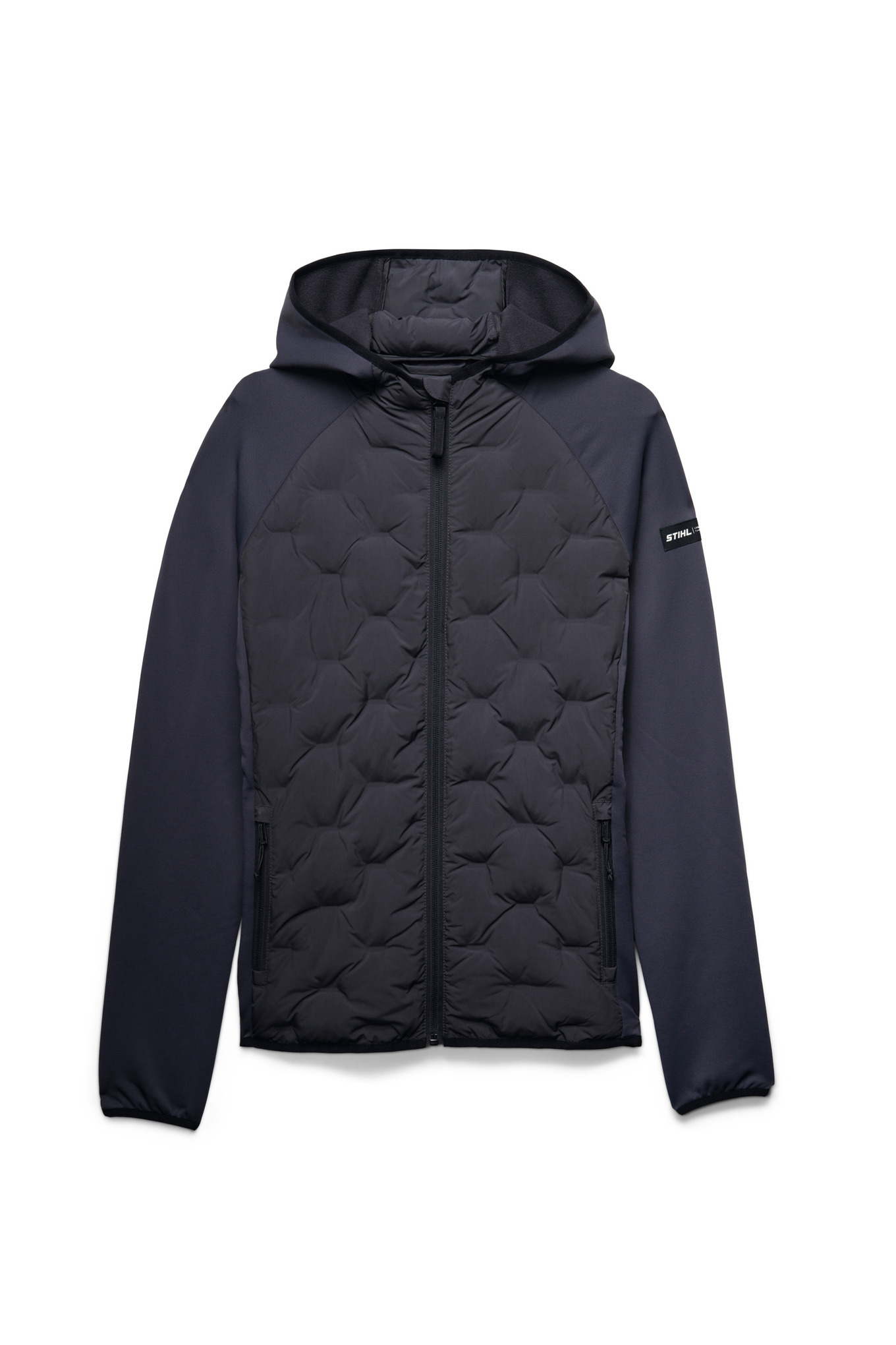 Veste HYBRID HOOD grise femme