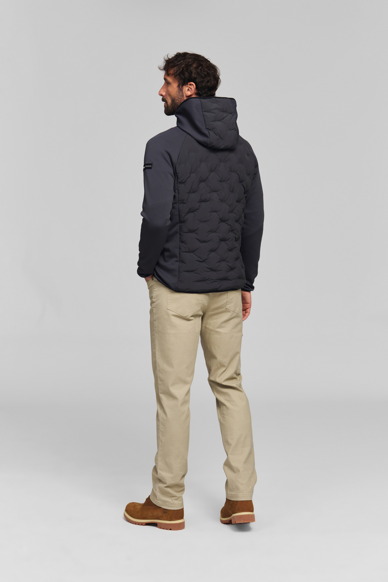 Veste HYBRID HOOD grise homme