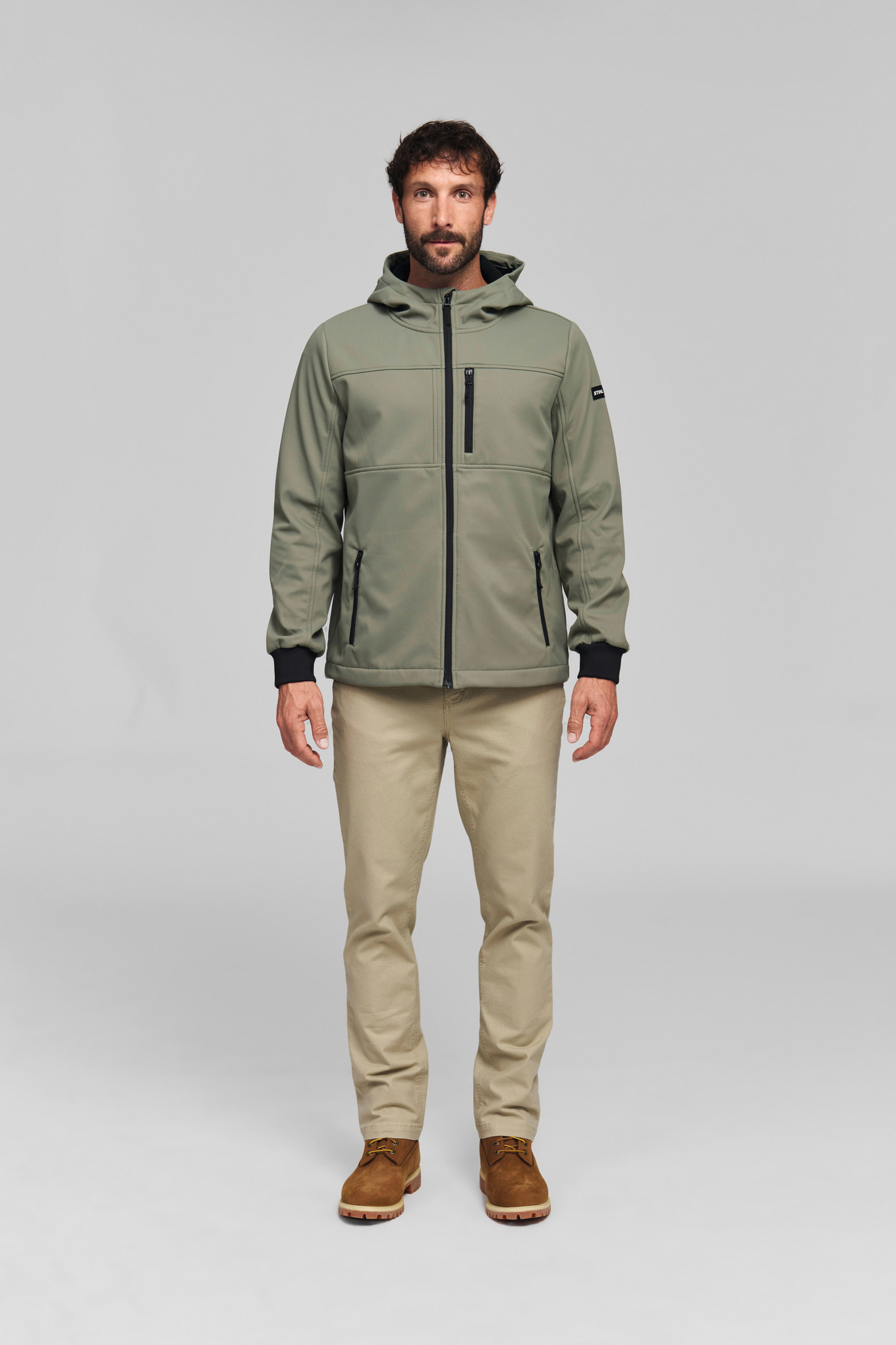 Veste softshell CASUAL verte