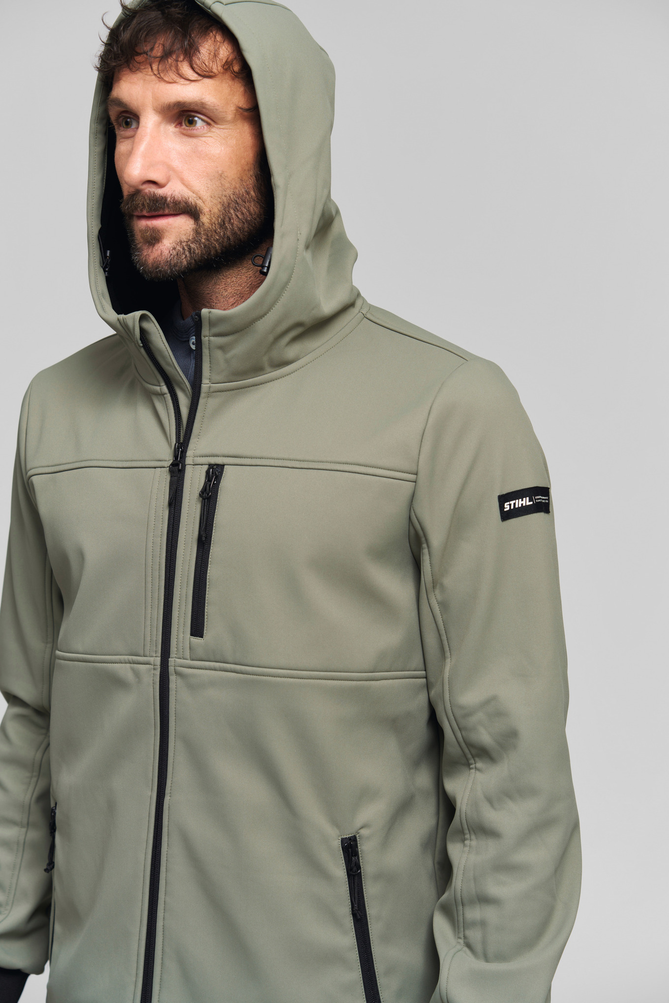 Veste softshell CASUAL verte