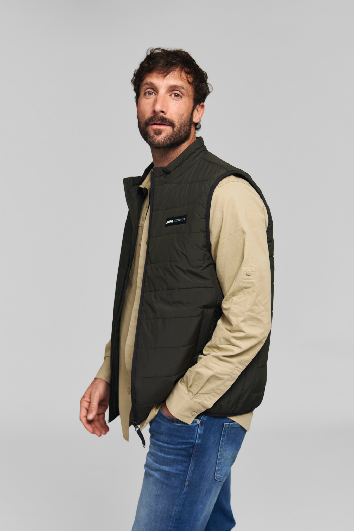 Veste sans manches CASUAL verte