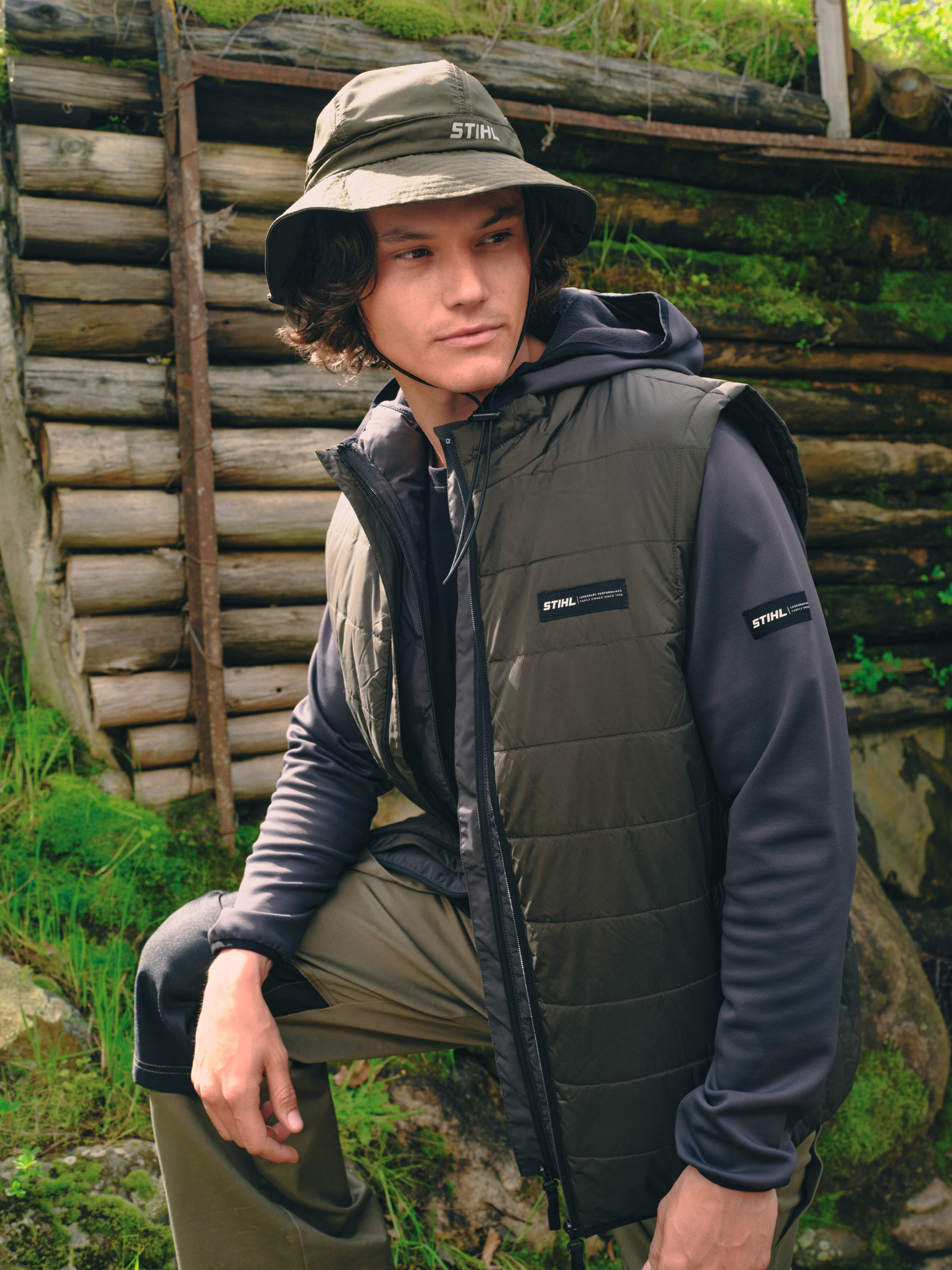 Veste HYBRID HOOD grise homme