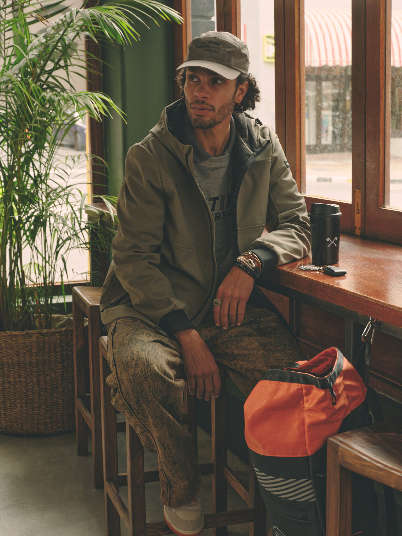 Veste softshell CASUAL verte