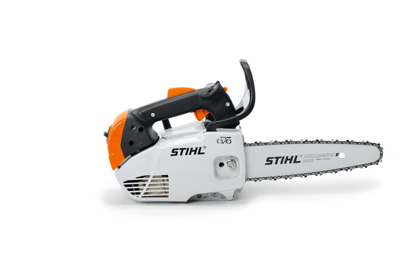 Tronçonneuse d'élagage thermique Stihl MS 151 TC-E top-handle ultra-légère pour arboristes