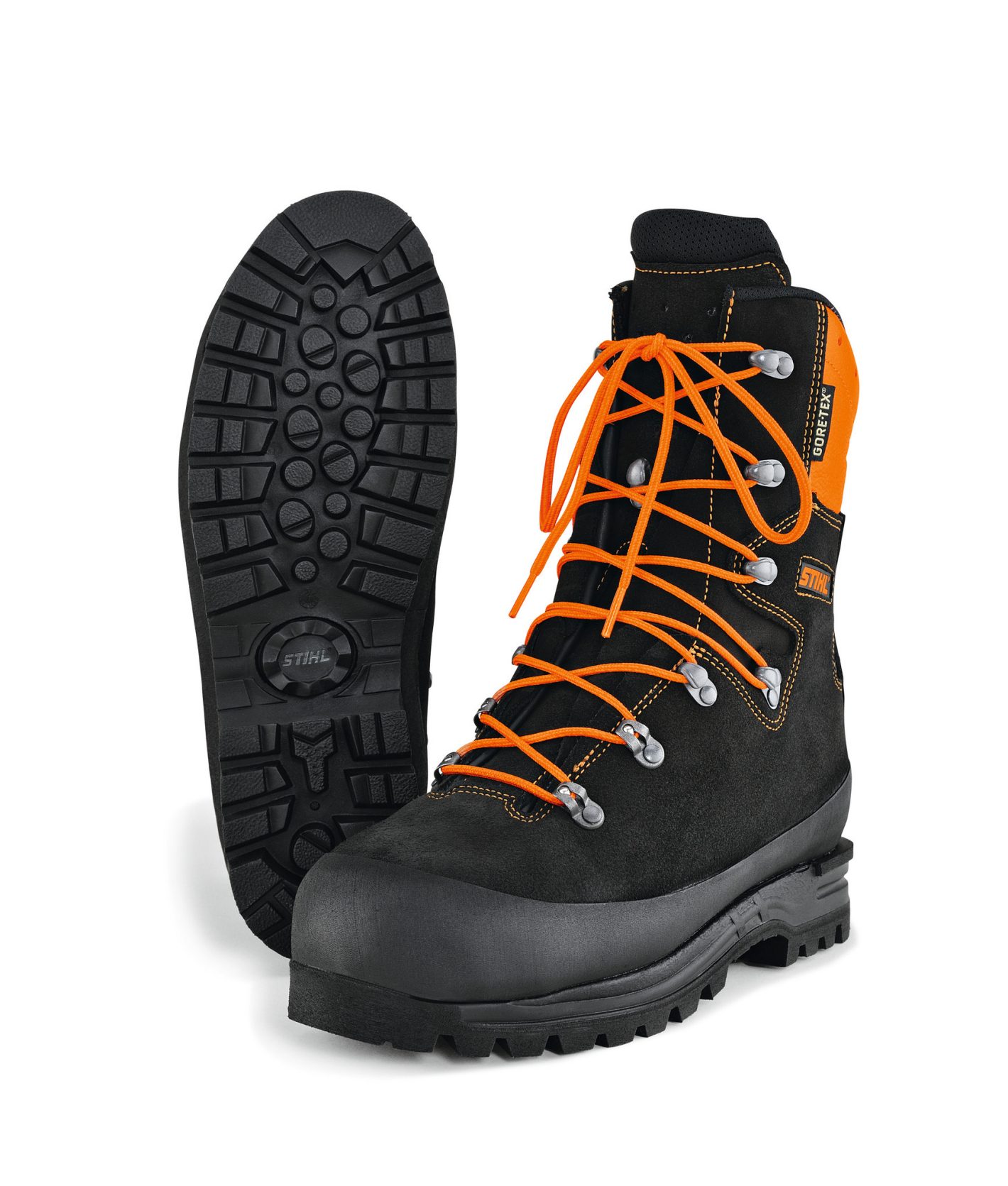 Bottines Stihl Advance GTX cuir Gore-Tex anti-coupure classe 2 24 m/s S2 cramponnable arboriculture KWF-Profi