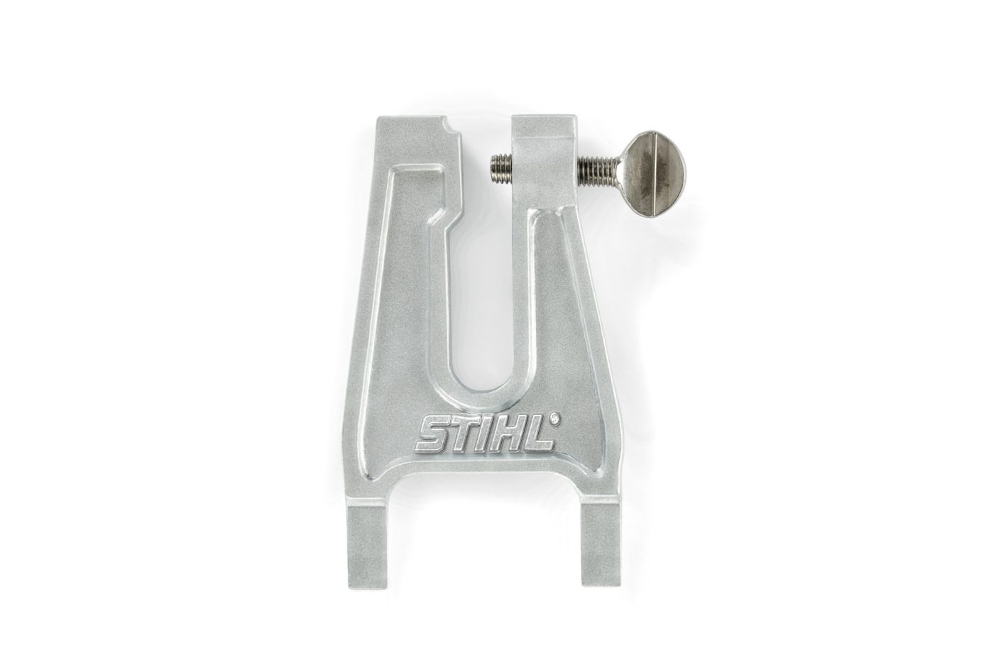 Chevalet d'affûtage Stihl L 700g pour bloquer le guide pendant l'affûtage en forêt