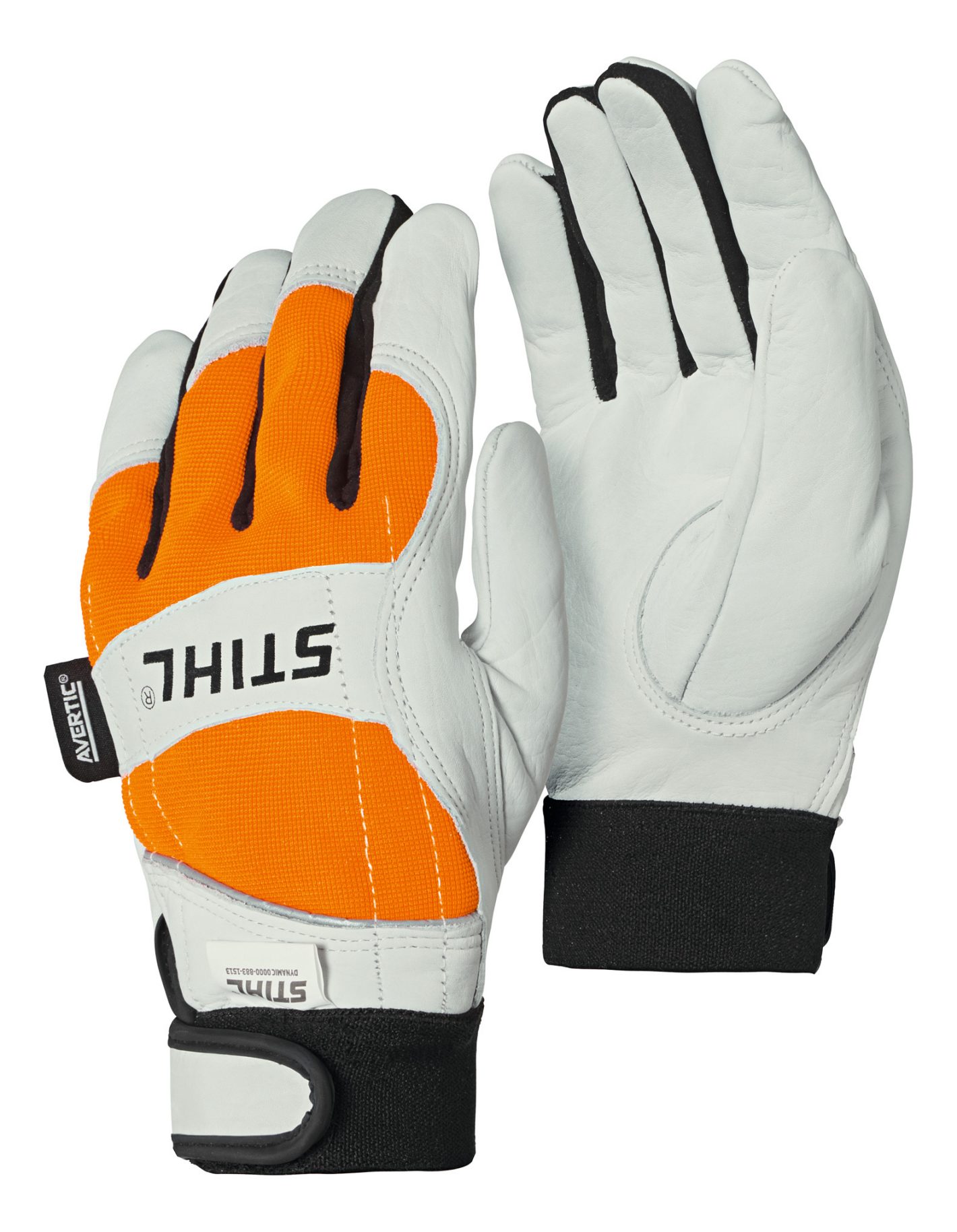 Gants Stihl Dynamic Protect MS classe 1 cuir vachette doublé fermeture velcro premium 20 m/s EN 381