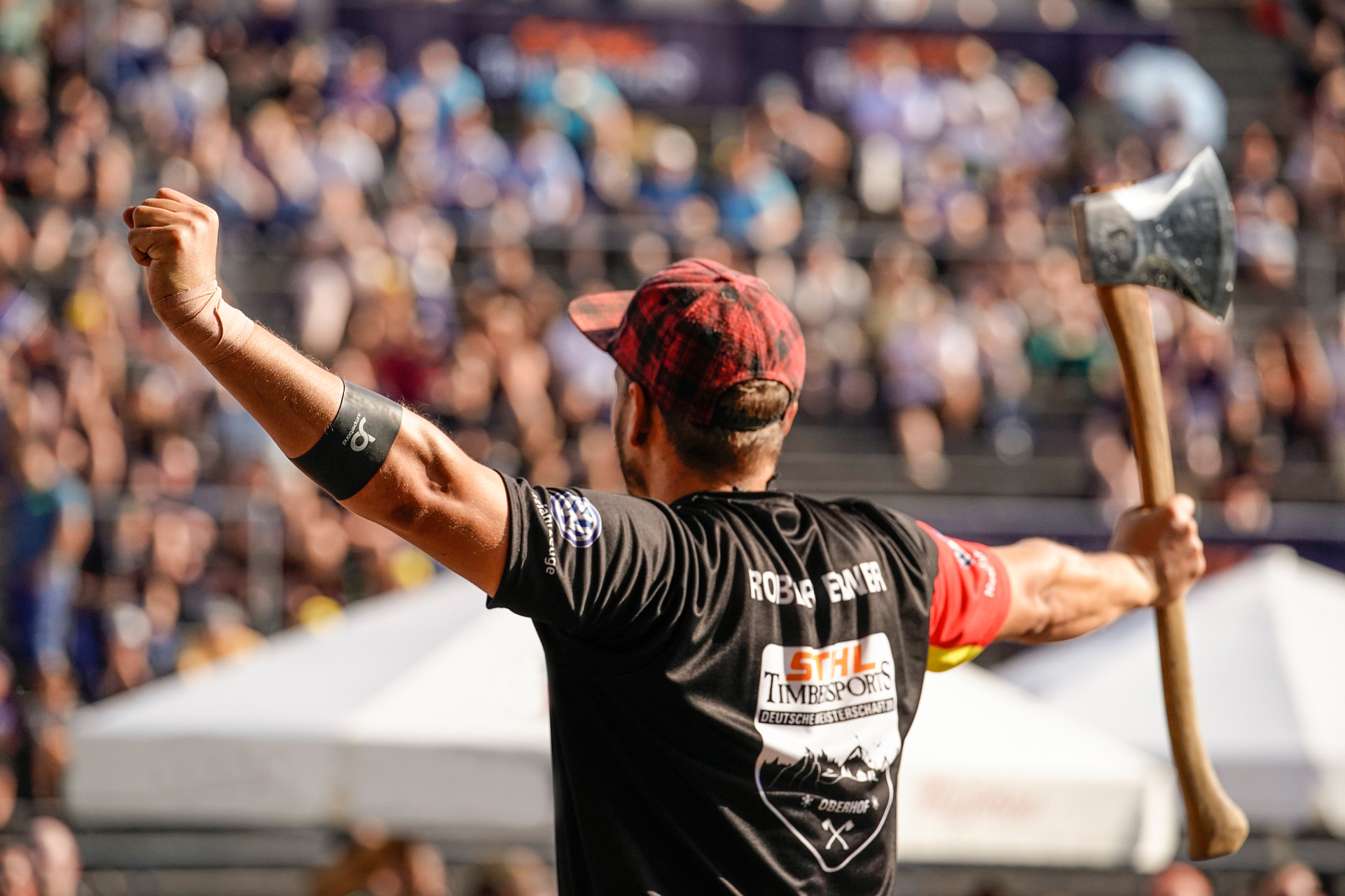 Célébrations lors d’une épreuve de STIHL TIMBERSPORTS®